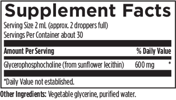 GPC Liquid supplement facts image