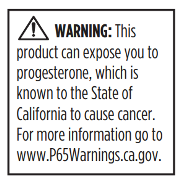 Progest-Avail™ Prop-65 Warning image