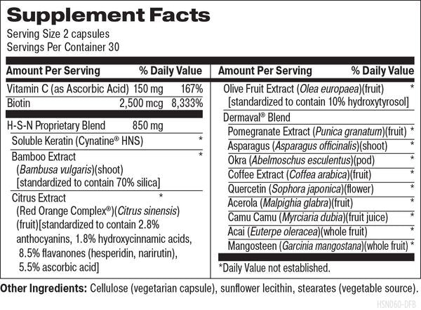 The Big Glow™ supplement facts image
