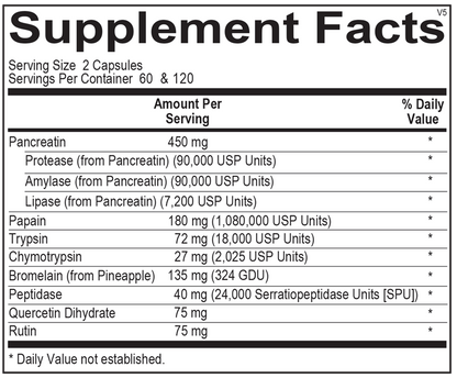 Vascuzyme supplement facts image