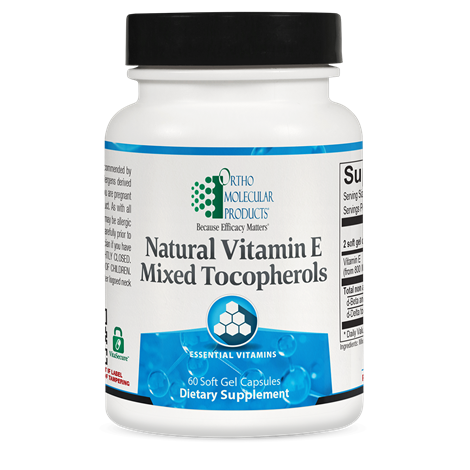 Natural Vitamin E Mixed Tocopherols supplement facts image