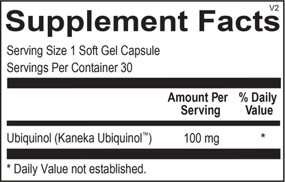 Ubiquinol supplement facts image