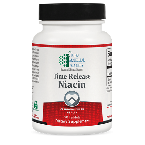 Time Release Niacin supplement facts image