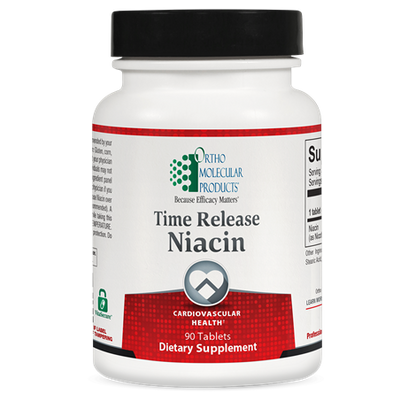 Time Release Niacin supplement facts image