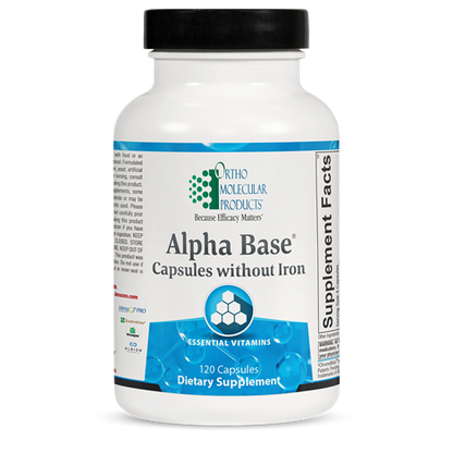 Alpha Base® Capsules without Iron supplement facts image