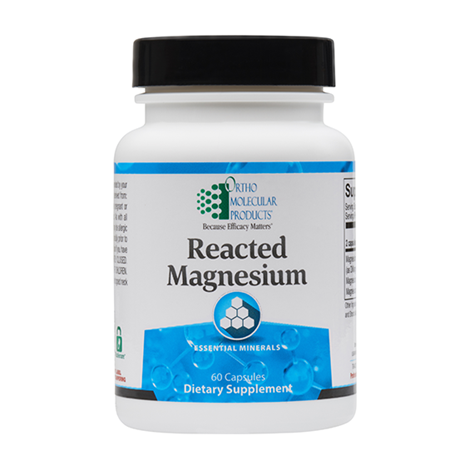 Reacted Magnesium supplement facts image