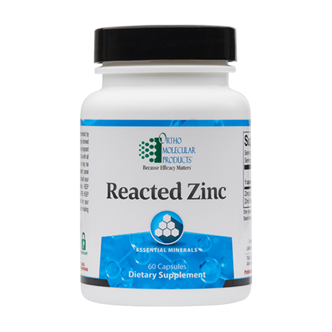 Reacted Zinc supplement facts image