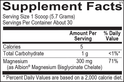 Reacted Magnesium Powder supplement facts image