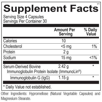 SBI Protect® Capsules supplement facts image