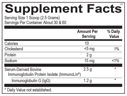 SBI Protect® Powder supplement facts image
