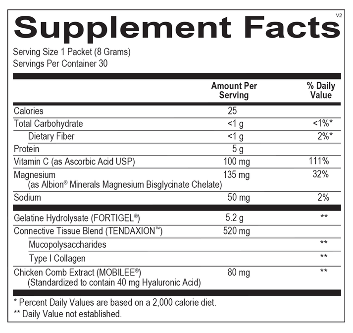 CollaGEN Stick Packs supplement facts image