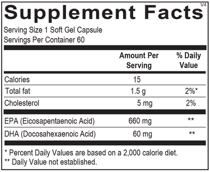 Orthomega® Select EPA supplement facts image