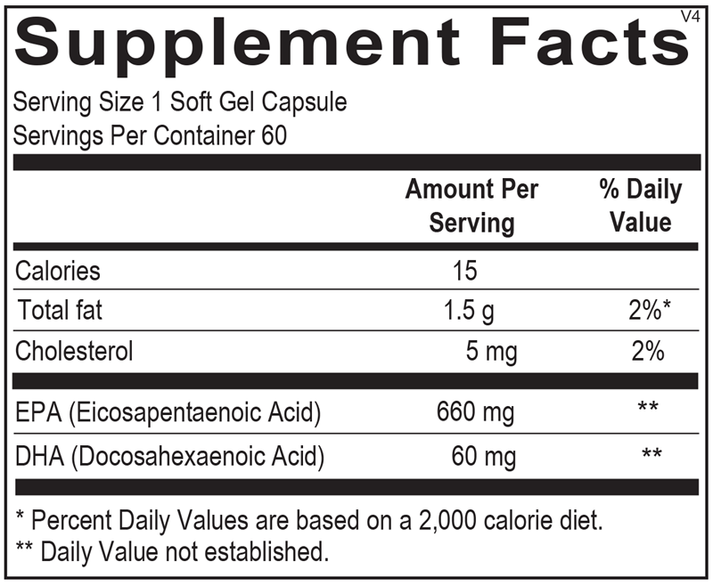 Orthomega® Select EPA supplement facts image
