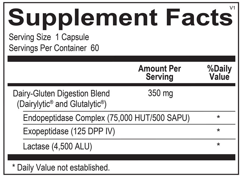 DG Protect supplement facts image