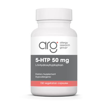 Allergy Research Group 5-HTP 50 mg – 150 vegetarian capsules bottle front label
