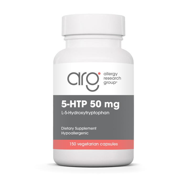Allergy Research Group 5-HTP 50 mg – 150 vegetarian capsules bottle front label
