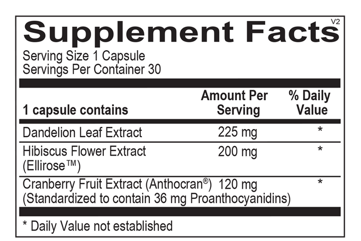 UT Defense supplement facts image