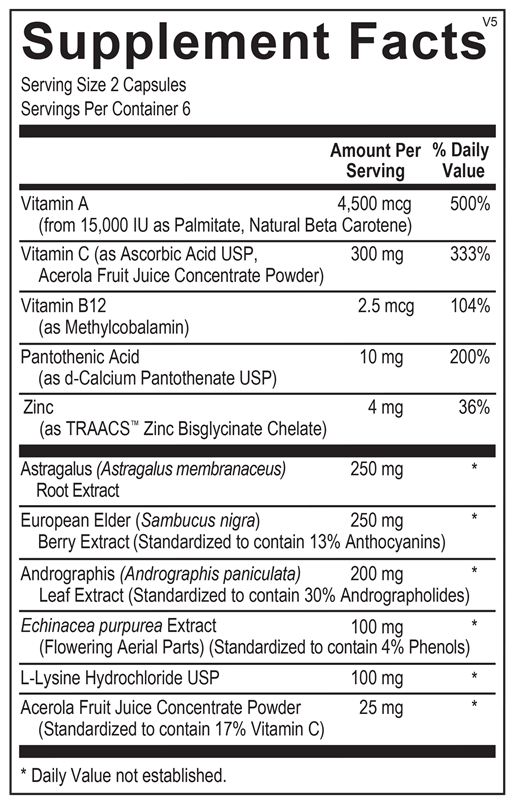 Viracid Blister supplement facts image