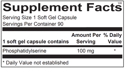 Phosphatidylserine supplement facts image