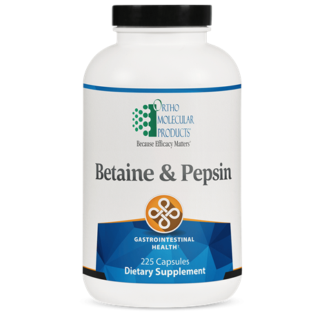 Betaine & Pepsin supplement facts image