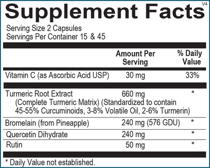 Traumeric supplement facts image