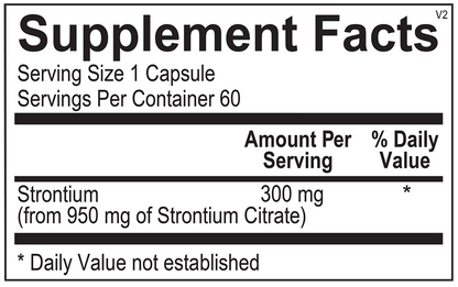 Strontium supplement facts image