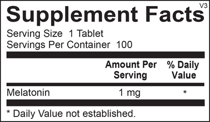Melatonin supplement facts image