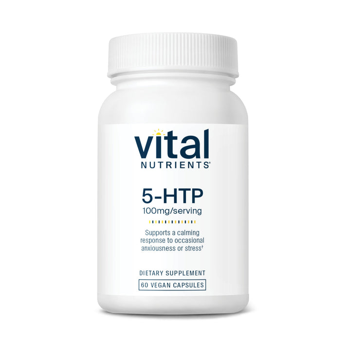 Vital Nutrients 5-HTP 100mg/serving dietary supplement.