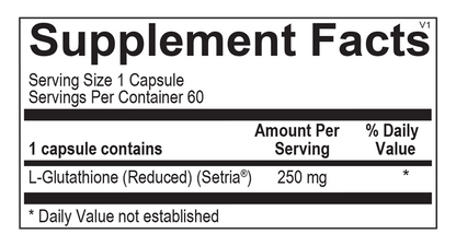 L-Glutathione supplement facts image
