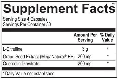 CitraNOX supplement facts image