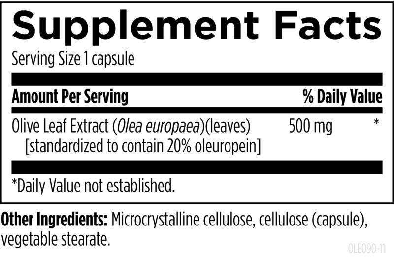 Olive Leaf Extract 90 Vegetarian Capsules