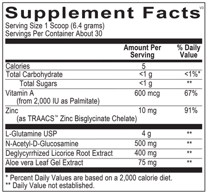 GlutaShield® Vanilla supplement facts image