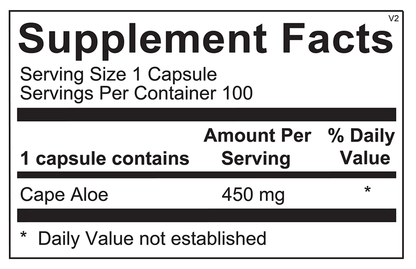 Super Aloe 450 supplement facts image