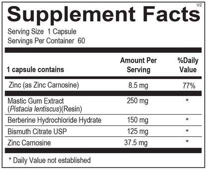 Pyloricil supplement facts image