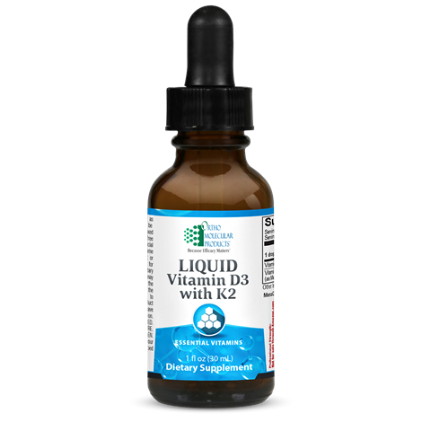 Liquid Vitamin D3 with K2 supplement facts image