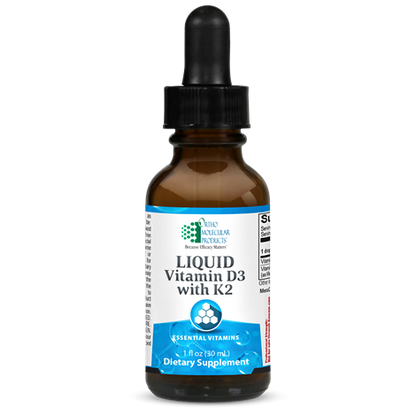 Liquid Vitamin D3 with K2 supplement facts image