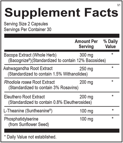 NuAdapt supplement facts image