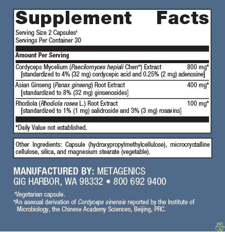 Metagenics Formula: ADRES - Supplement Facts