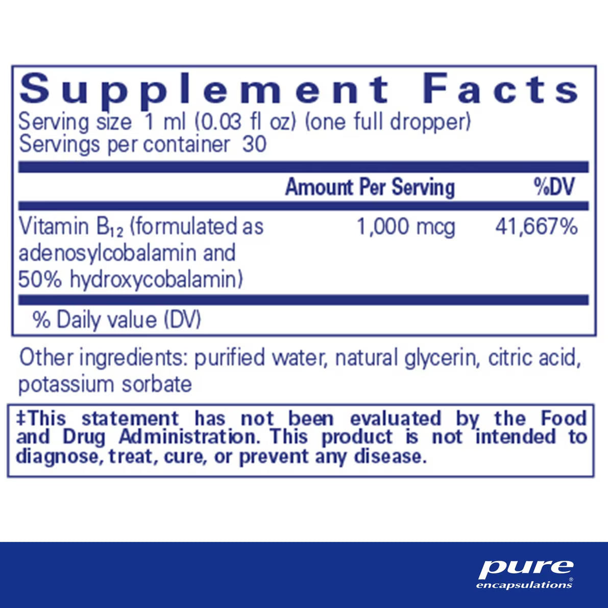 Adenosyl/Hydroxy B12 liquid  30 ml