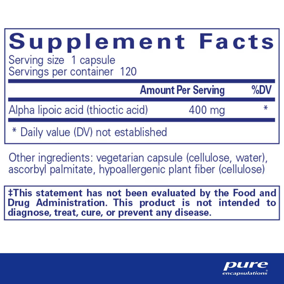 Alpha Lipoic Acid 400 mg