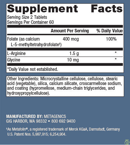 Metagenics Formula: ARGP - Supplement Facts