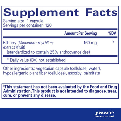 Bilberry 160 mg 120's