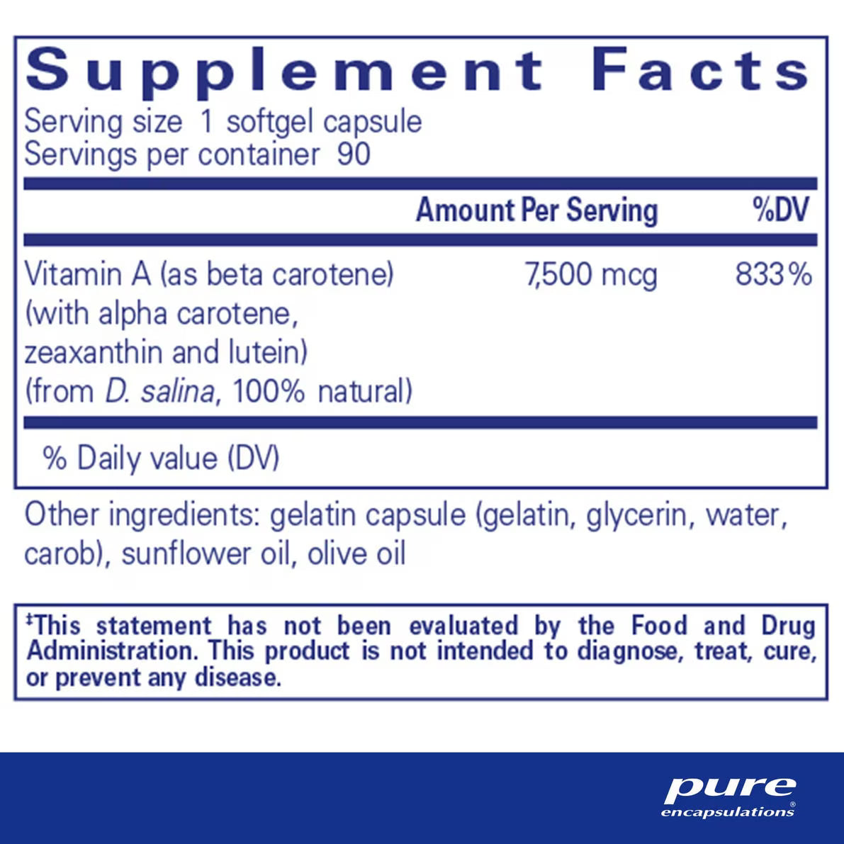 Beta Carotene (with Mixed Carotenoids) 90's
