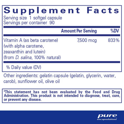 Beta Carotene (with Mixed Carotenoids) 90's