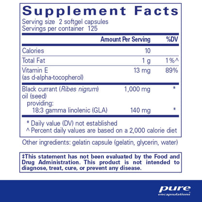 Black Currant Seed Oil