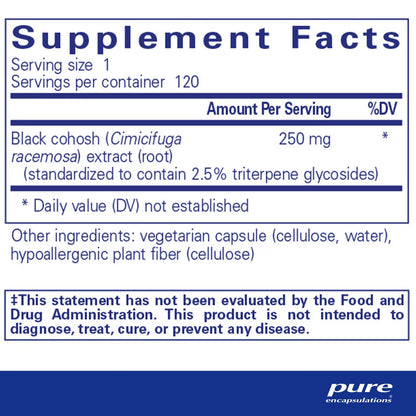 Black Cohosh 2.5 - 120's