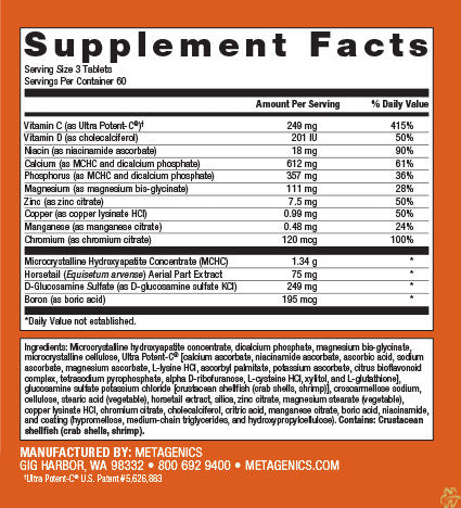 Metagenics Formula: CA004 - Supplement Facts