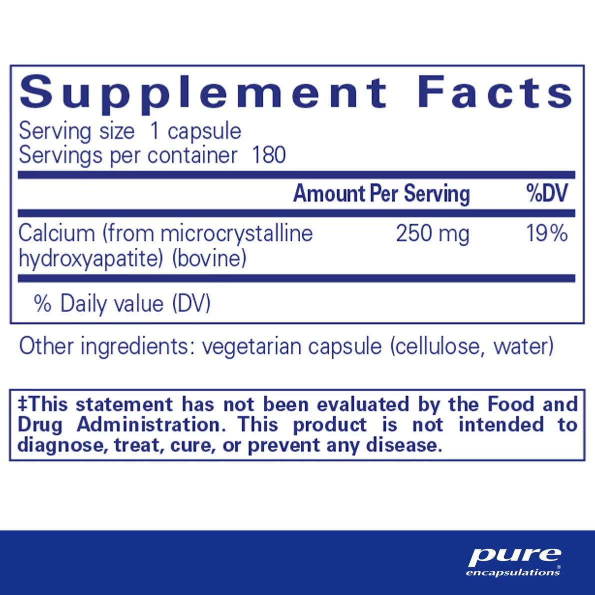 Calcium (MCHA) 180's