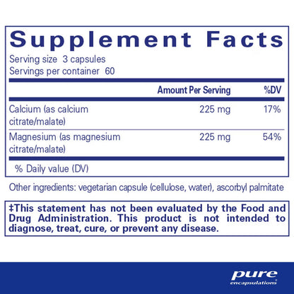 Calcium Magnesium (citrate/malate) 180's