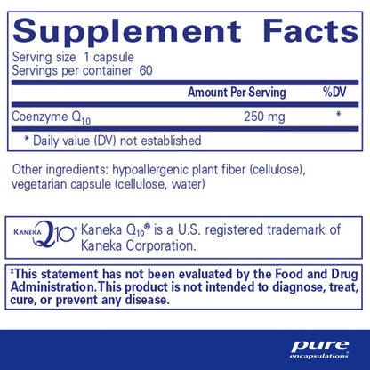 CoQ10  - 250 Mg. 60's